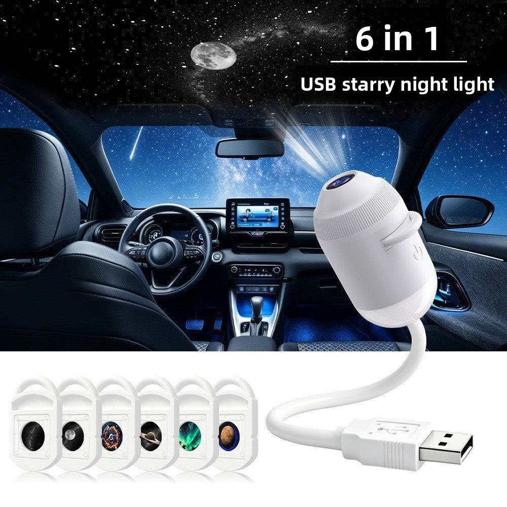 Starry Sky USB Galaxy Projector, 6 films option (supplier image)