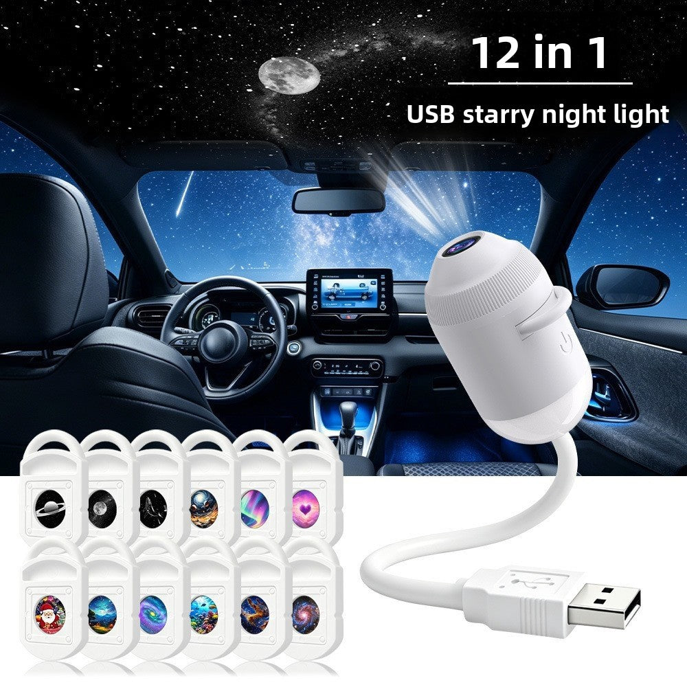 Starry Sky USB Galaxy Projector, 12 films option (supplier image)