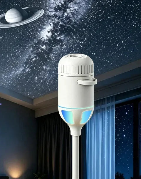Starry Sky Projector under a starry ceiling